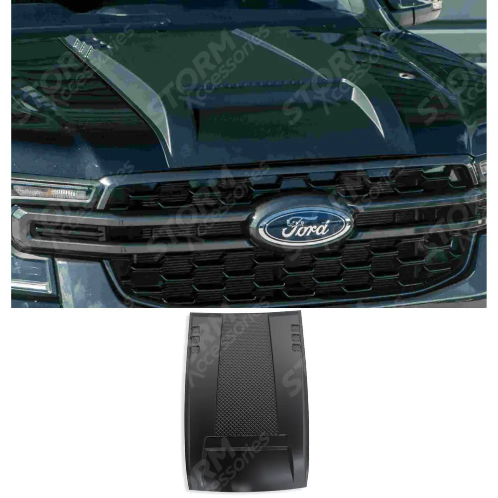 Ford Ranger T9 2023 On - Stx Bonnet Scoop In Matte Black