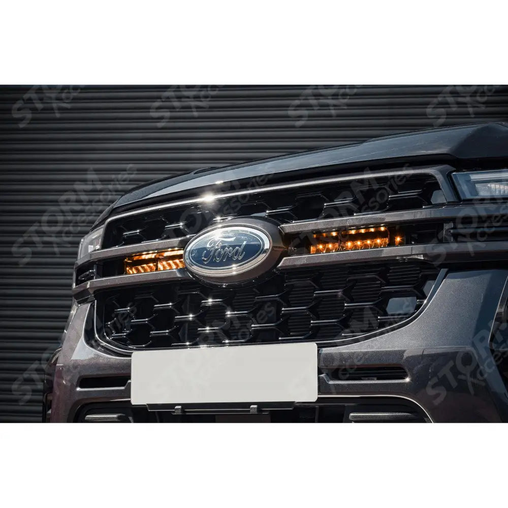 Ford Ranger T9 2023+ Stealth LED Twin 10" With Amber Strobe Grill Integration Kit