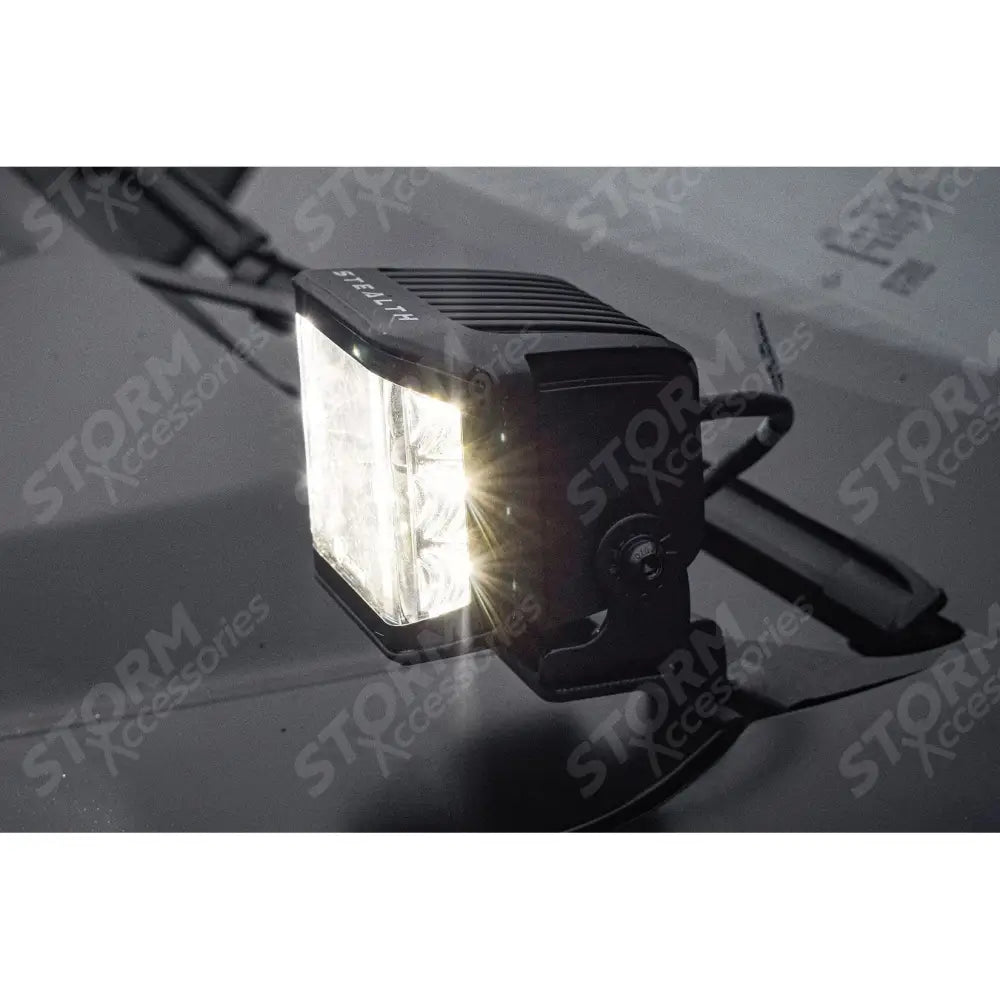 Ford Ranger T9 2023+ Stealth LED Twin 4" Dark Force Bonnet Kit - 16,800 Lumens