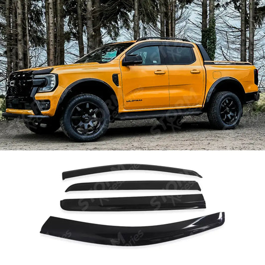 Ford Ranger T9 & Vw Amarok 2023 On Double Cab Stx Quad Wind Deflectors - 4pcs 1000