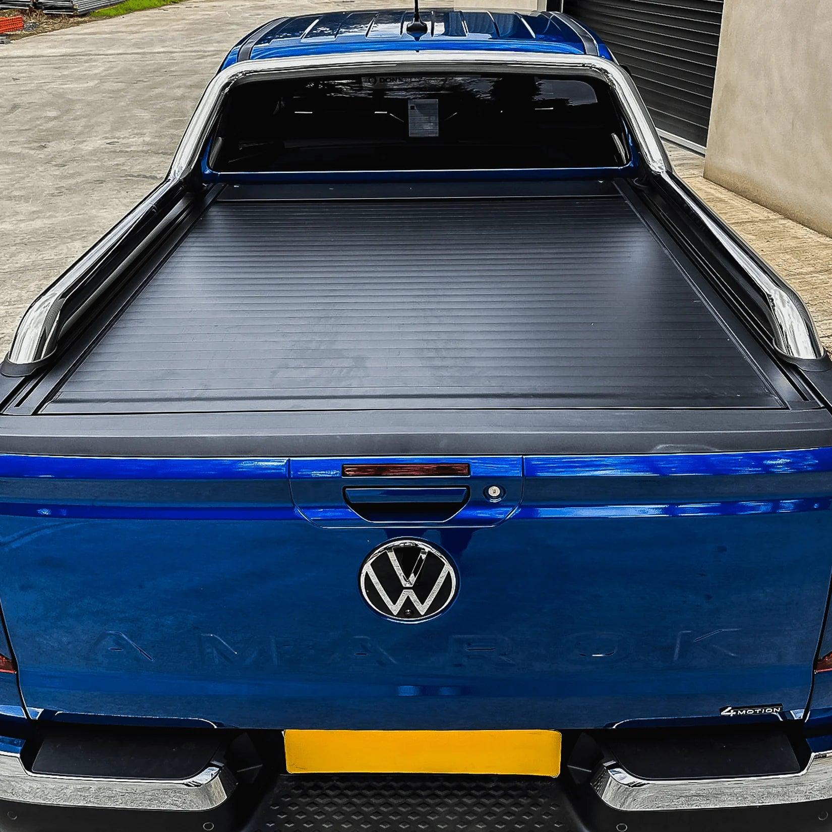 FORD RANGER T6 WILDTRAK & VW AMAROK 2023 ON – DOUBLE CAB – RIDGEBACK AUTO ELECTRIC ROLL TOP COVER IN BLACK - Storm Xccessories