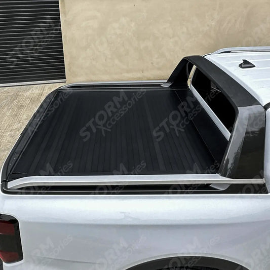 Ford Ranger T9 Wildtrak & Vw Amarok 2023 On - Double Cab - Ridgeback Auto Electric Roll Top Cover In Black