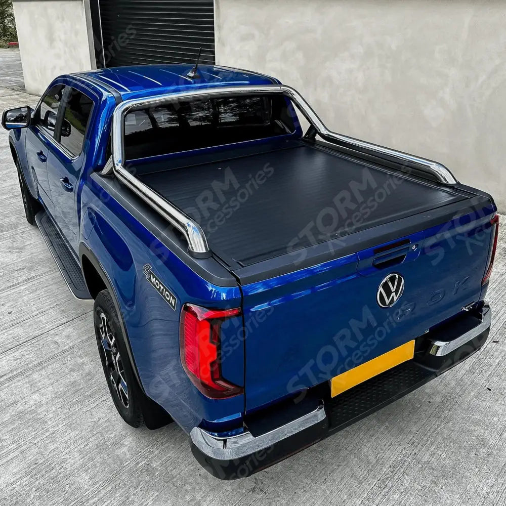 Ford Ranger T9 Wildtrak & Vw Amarok 2023 On - Double Cab - Ridgeback Auto Electric Roll Top Cover In Black