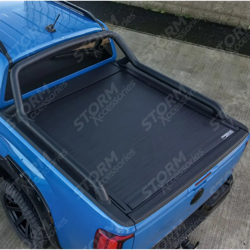 Ford Ranger T9 Wildtrak & Vw Amarok 2023 On - Double Cab - Ridgeback Auto Electric Roll Top Cover In Black
