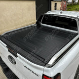 Ford Ranger T9 Wildtrak & Vw Amarok 2023 On - Double Cab - Ridgeback Auto Electric Roll Top Cover In Black