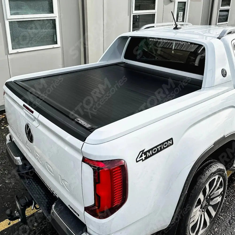 Ford Ranger T9 Wildtrak & Vw Amarok 2023 On - Double Cab - Ridgeback Auto Electric Roll Top Cover In Black