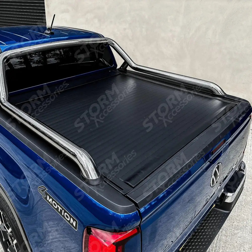 Ford Ranger T9 Wildtrak & Vw Amarok 2023 On - Double Cab - Ridgeback Auto Electric Roll Top Cover In Black