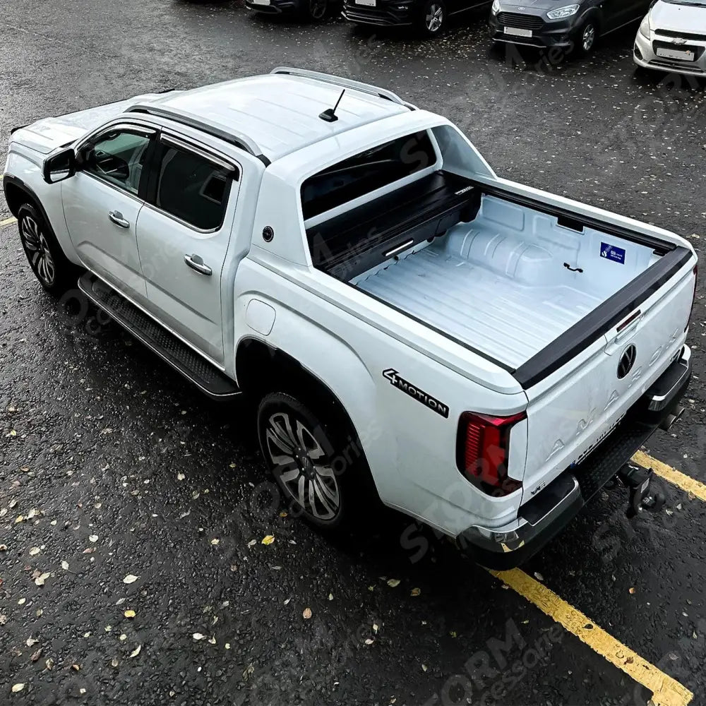 Ford Ranger T9 Wildtrak & Vw Amarok 2023 On - Double Cab - Ridgeback Auto Electric Roll Top Cover In Black
