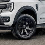 Ford Ranger Wildtrak 2023 On Double Cab STX V2 Wheel Arch Kit Smooth Look Matt Black Finish - 6 PCS
