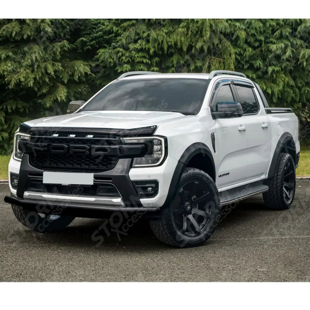 Ford Ranger Wildtrak 2023 On Double Cab STX V2 Wheel Arch Kit Smooth Look Matt Black Finish - 6 PCS