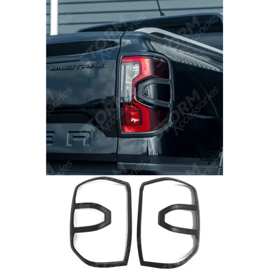 Ford Ranger Wildtrak & Raptor T9 2023 On Stx Tail Light Covers In Matte Black - Pair
