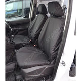 Ford Transit Connect Van 2018 On Front Single Pair Without Armrest Seat Covers - Black