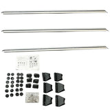 Ford Transit Custom 2012 - 2024 - Ridgerack Roof Rack Rails V2 - 3 Bars Style In Silver