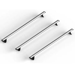 Ford Transit Custom 2012 - 2024 - Ridgerack Roof Rack Rails V2 - 3 Bars Style In Silver