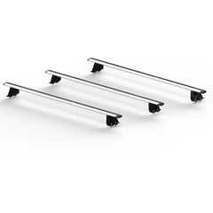 Ford Transit Custom 2012 - 2024 - Ridgerack Roof Rack Rails V2 - 3 Bars Style In Silver