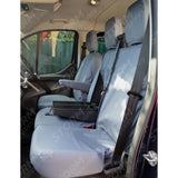 Ford Transit Custom 2013 - 2024 - Driver And Front Double Passenger Seat Covers - Work Tray - Grey