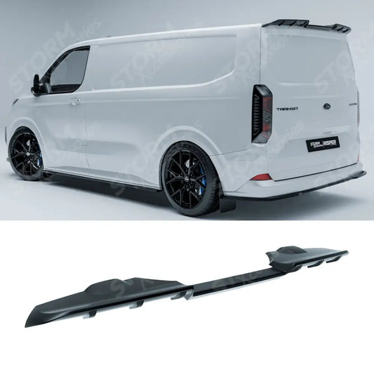 Ford Transit Custom 2023+ Rear Tailgate Spoiler In Gloss Black