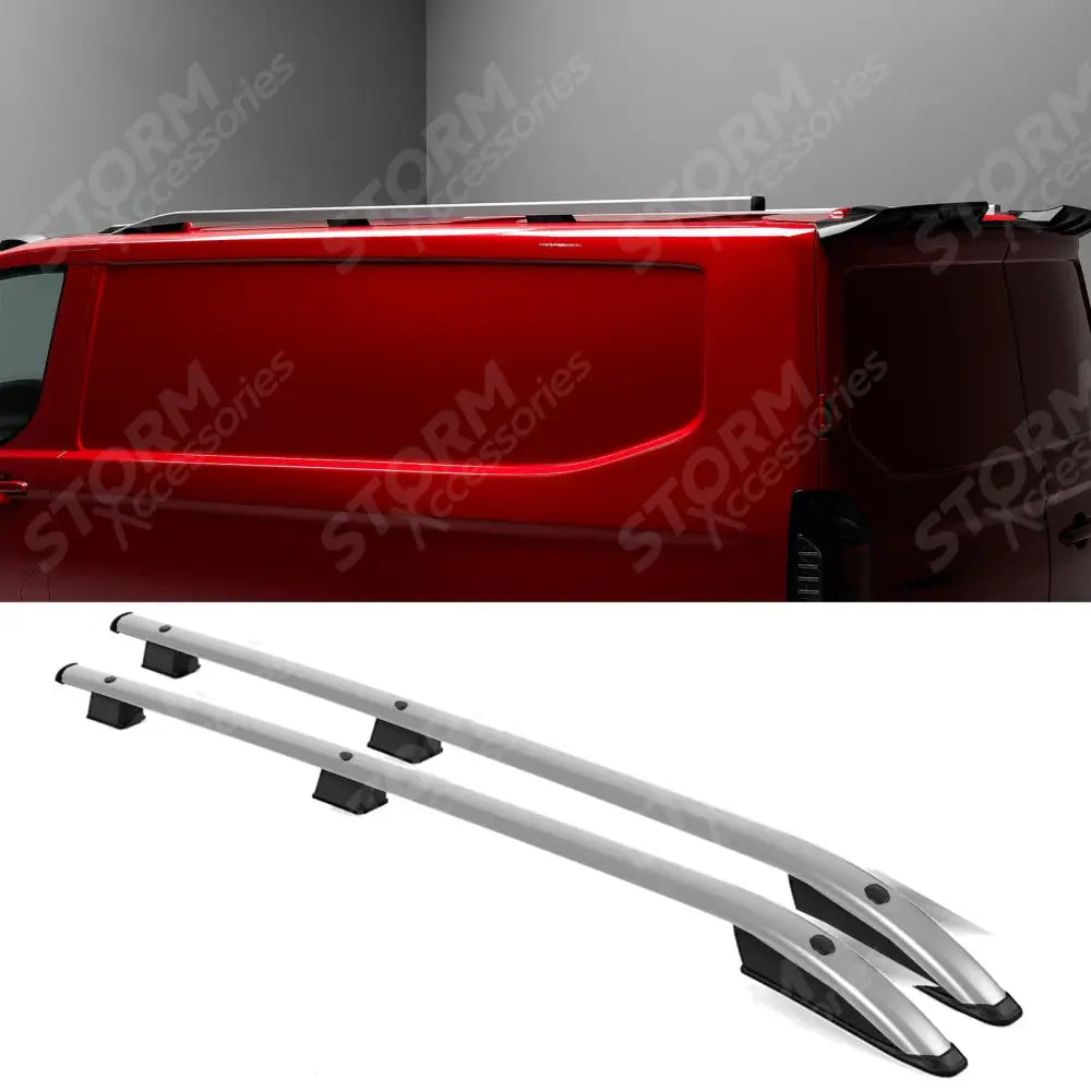 Ford Transit Custom 2024+ LWB Sport Style Roof Rails In Silver