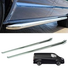 FORD TRANSIT CUSTOM LWB 2012-2017 2.4 INCH STAINLESS STEEL OE STYLE SPORTLINE SIDE BARS - PAIR - Storm Xccessories2
