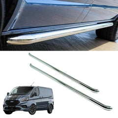 FORD TRANSIT CUSTOM LWB 2018-2023 2.4 INCH STAINLESS STEEL OE STYLE SPORTLINE SIDE BARS – PAIR - Storm Xccessories2