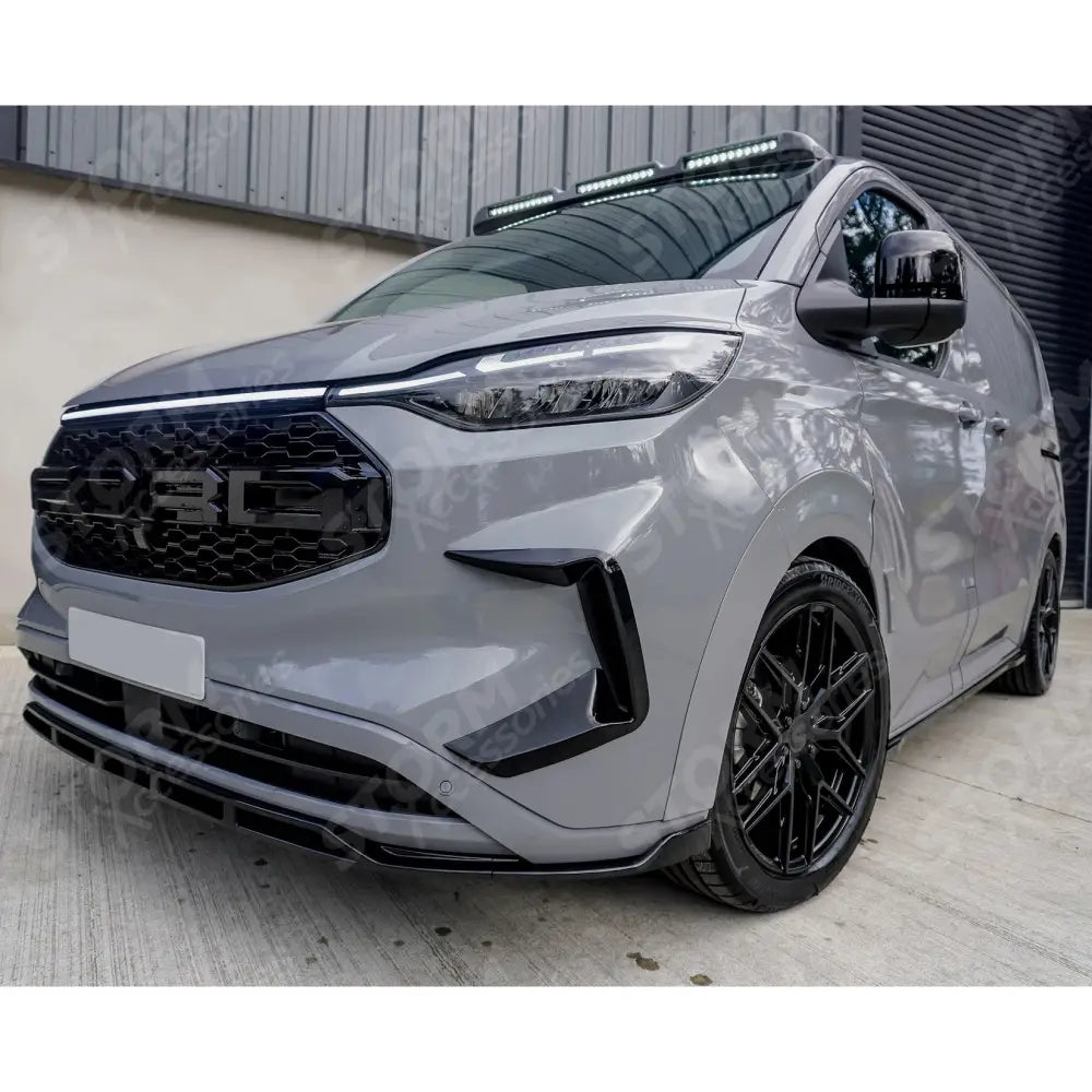 Ford Transit Custom MK2 2024 on Front Splitter Gloss Black V2