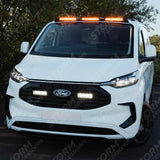 Ford Transit Custom MK2 2024 on Luminex Roof Light Pod With Amber Strobe Gloss Black