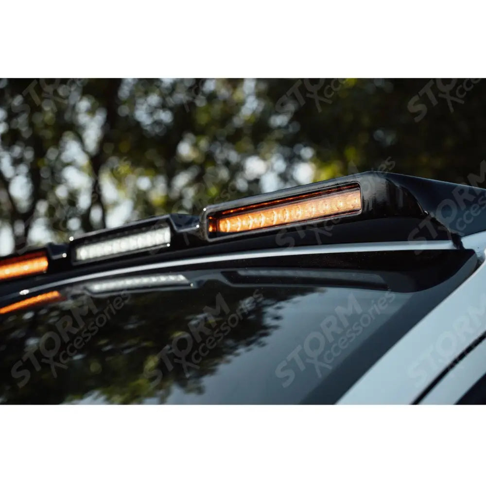 Ford Transit Custom MK2 2024 on Luminex Roof Light Pod With Amber Strobe Gloss Black