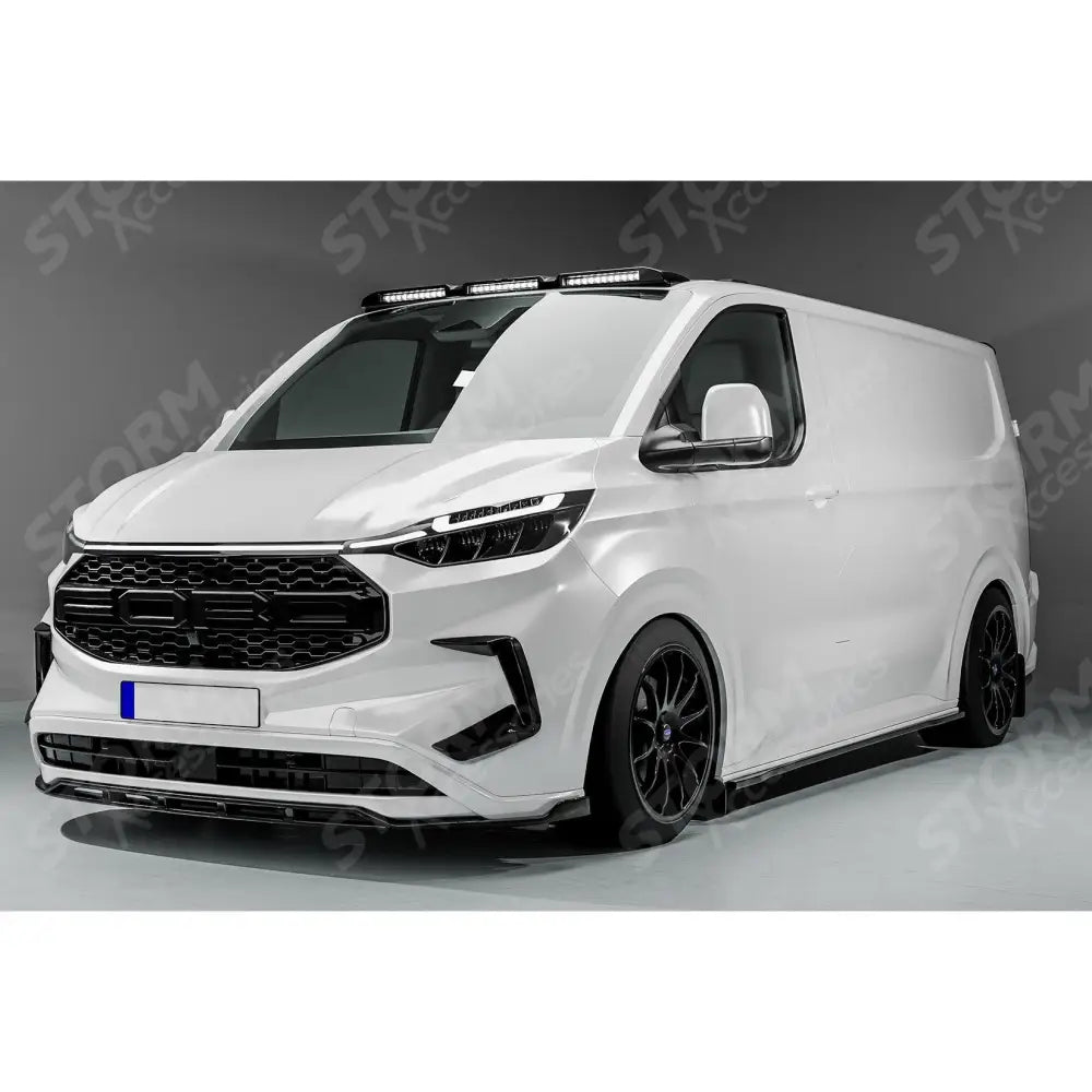 Ford Transit Custom MK2 2024 on Luminex Roof Light Pod With Amber Strobe Gloss Black