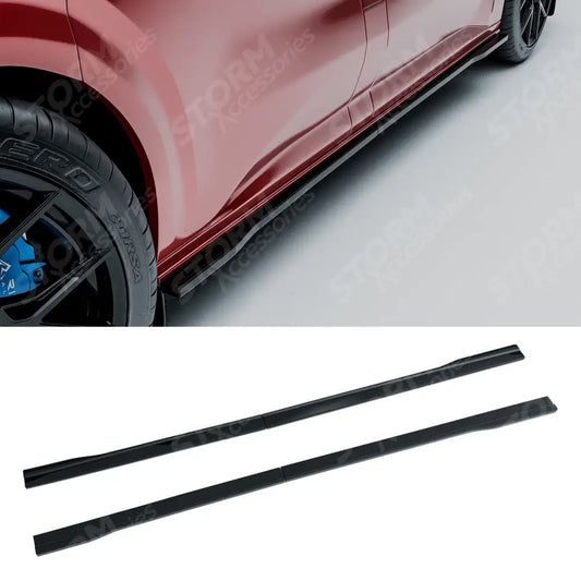 Ford Transit Custom MK2 2024 on LWB Side Skirt Splitters V2 In Gloss Black