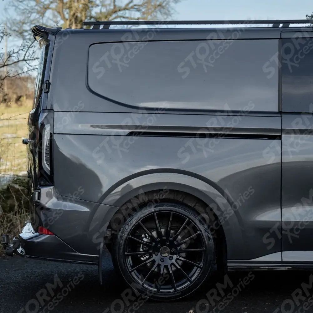 Ford Transit Custom MK2 2024 on V1 Rear Spoiler In Gloss Black For Barn Door