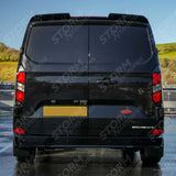 Ford Transit Custom MK2 2024 on V1 Rear Spoiler In Gloss Black For Barn Door