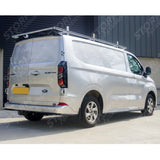 Ford Transit Custom MK2 2024 on V1 Rear Spoiler In Gloss Black For Barn Door