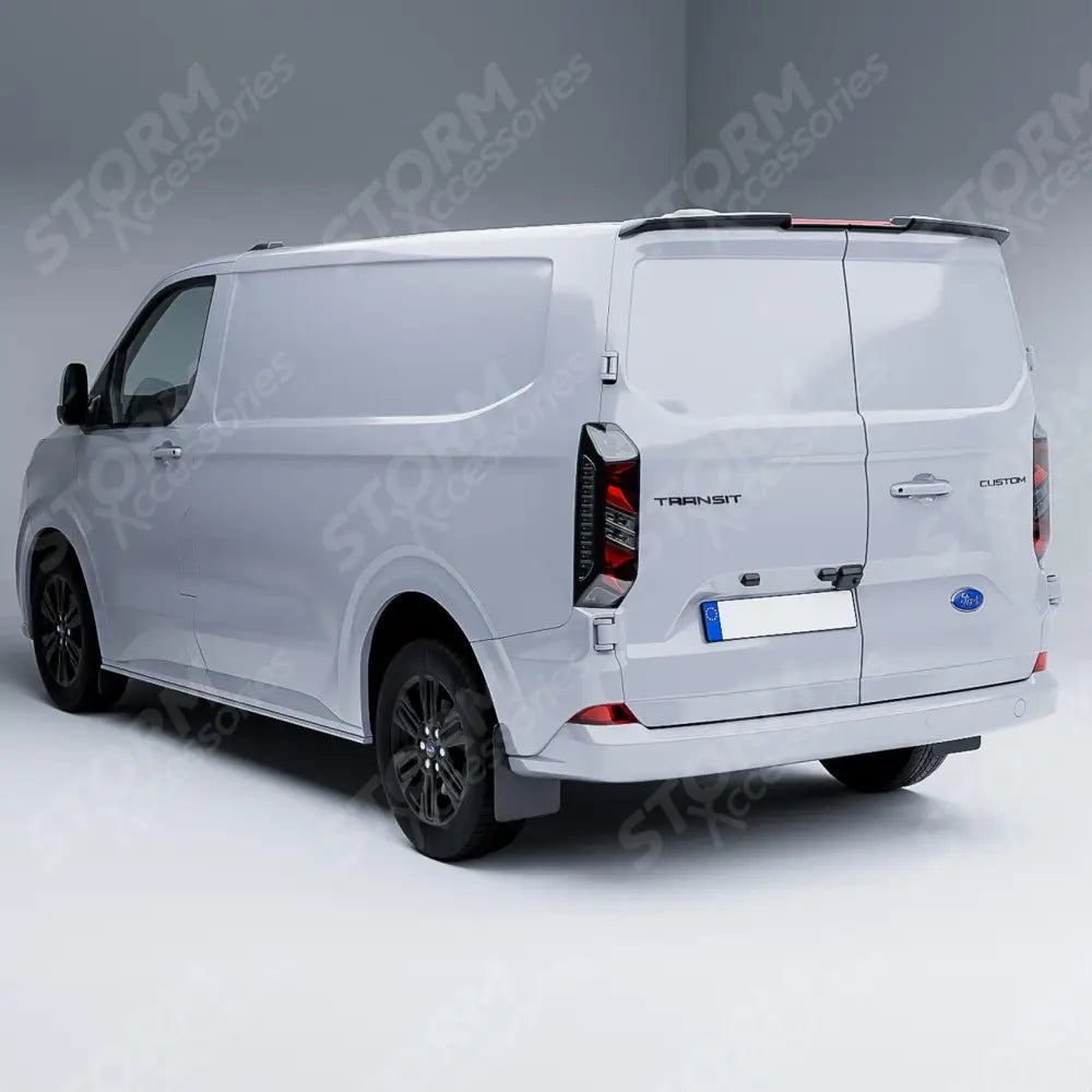 Ford Transit Custom MK2 2024 on V2 Rear Spoiler In Gloss Black For Barn Door