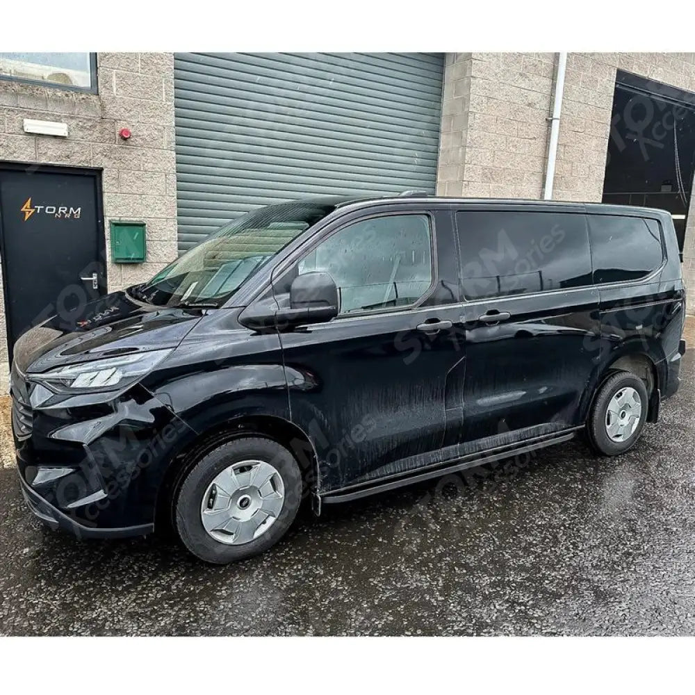 Ford Transit Custom MK2 SWB 2024 On Trapezoid Side Bars In Matt Black