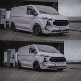 Ford Transit E Custom & PHEV MK2 2024 on Front Aero Canard Loops In Gloss Black