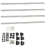 Ford Transit MK8 2014 on - Ridgerack Roof Rack Rails V2 - 4 Bars Style In Silver