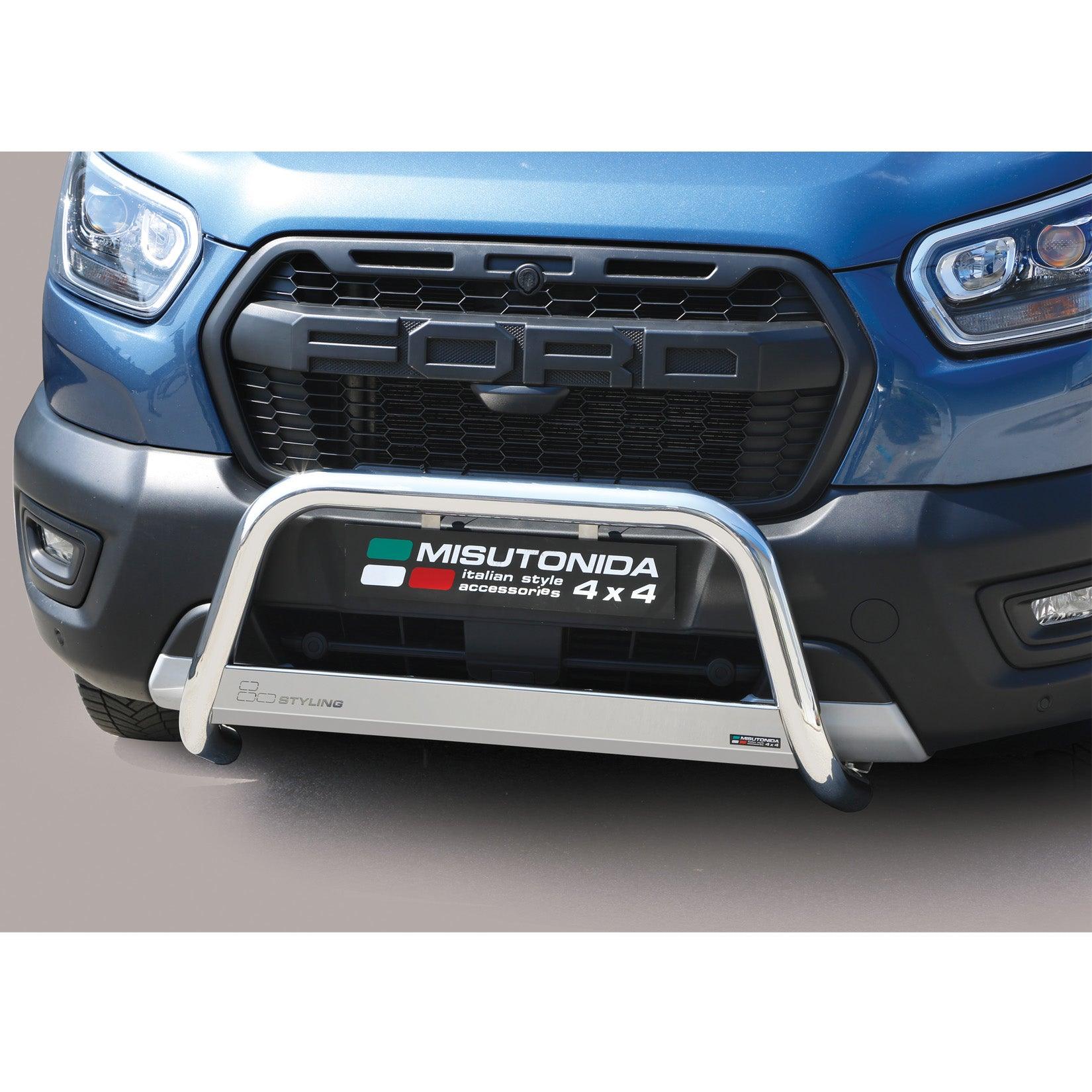 Ford Transit Trail 2020 On 63mm Misutonida Front A-bar - Stainless Finish - Storm Xccessories