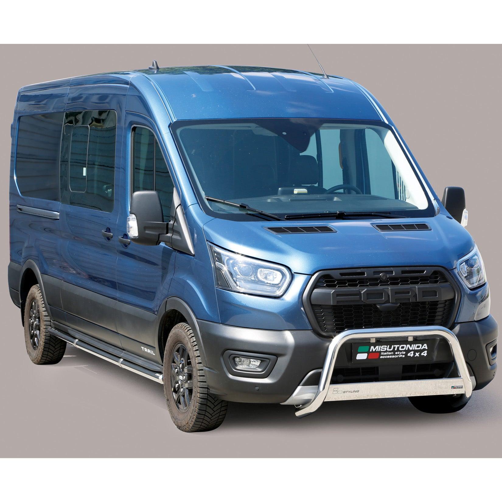 Ford Transit Trail 2020 On 63mm Misutonida Front A-bar - Stainless Finish - Storm Xccessories