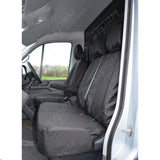 Front 3 Non Folding Seat Covers in Black No Armrests For Man TGE 2017+ - Seat Covers