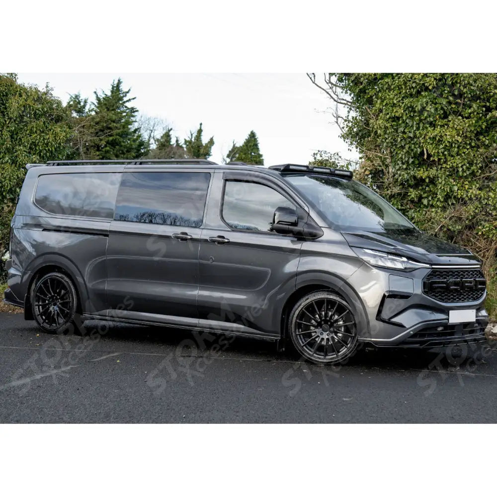 Front Aero Canard Loops In Gloss Black For Ford Transit E Custom & PHEV MK2 2024 on
