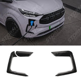 Front Aero Canard Loops In Gloss Black For Ford Transit E Custom & PHEV MK2 2024 on