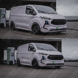 Front Aero Canard Loops In Gloss Black For Ford Transit E Custom & PHEV MK2 2024 on