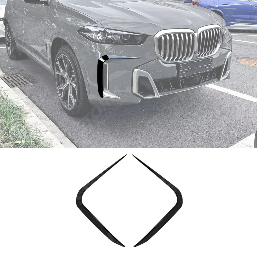 Front Bumper Canards In Gloss Black For BMW X5 G05 (LCI) Non M Sport 2023+