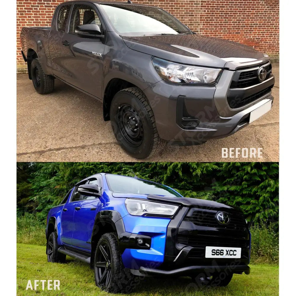 Front Bumper Conversion Active/invincible To Invincible X Look For Toyota Hilux 2020-2026