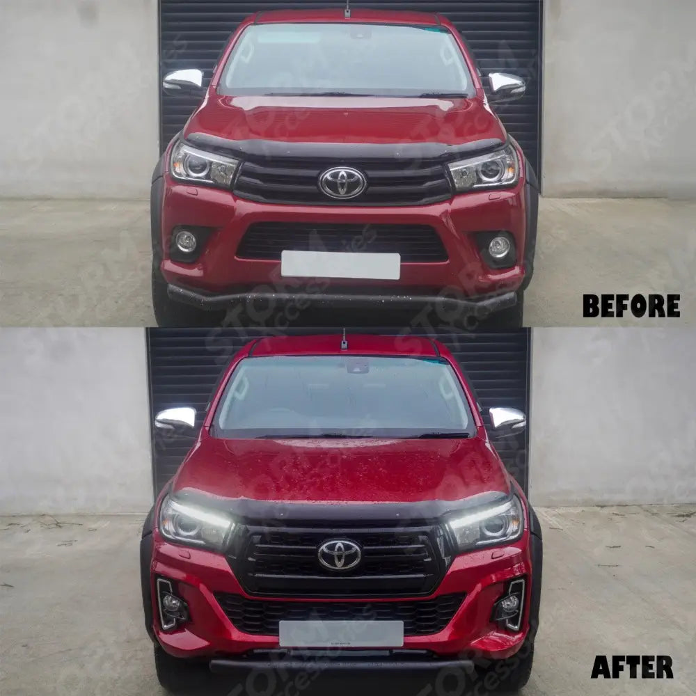 Front Bumper Conversion Invincible X Rocco Edition Set For Toyota Hilux Mk8 2016-2020