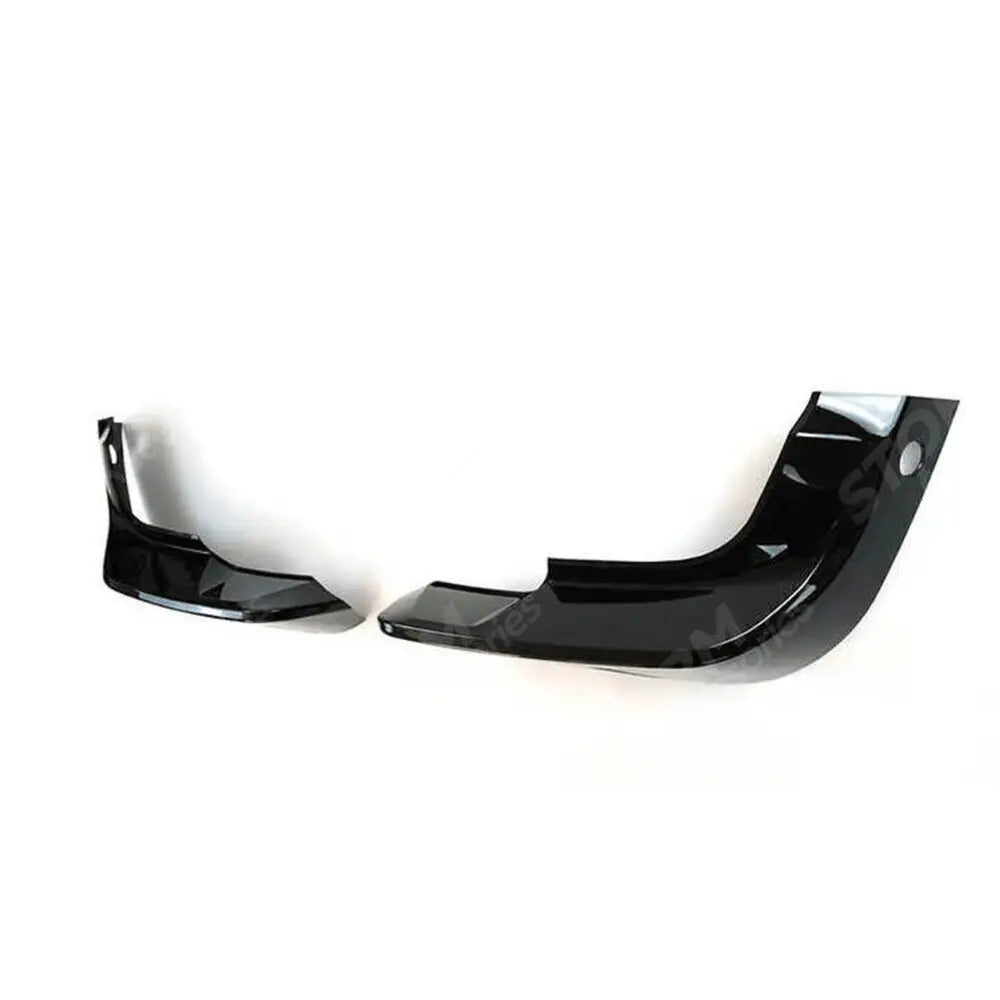 Front Bumper Lower Wide Body Canards In Gloss Black For Land Rover Defender L663 90 / 110 / 130 2020 On