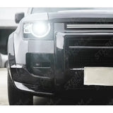 Front Bumper Lower Wide Body Canards In Gloss Black For Land Rover Defender L663 90 / 110 / 130 2020 On