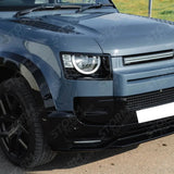Front Bumper Splitter In Gloss Black For Land Rover Defender L663 90 / 110 / 130 2020 On