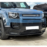 Front Bumper Splitter In Gloss Black For Land Rover Defender L663 90 / 110 / 130 2020 On