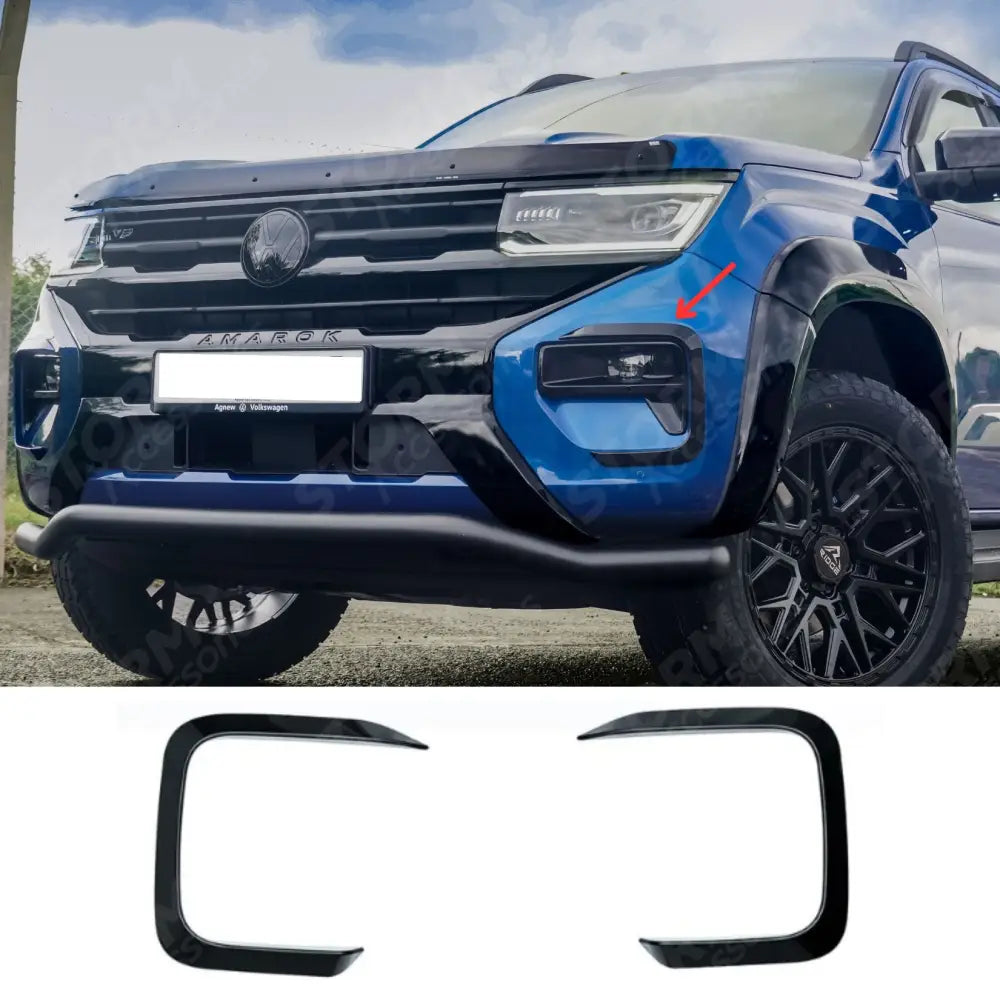 Front Canard Loops V1 In Gloss Black For Volkswagen Amarok 2023+